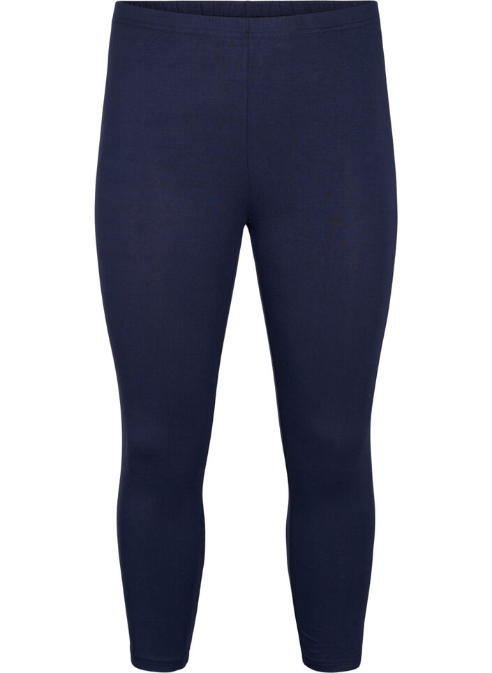 Basic 3/4-Leggings aus Viskose, Blau, Packshot image number 0
