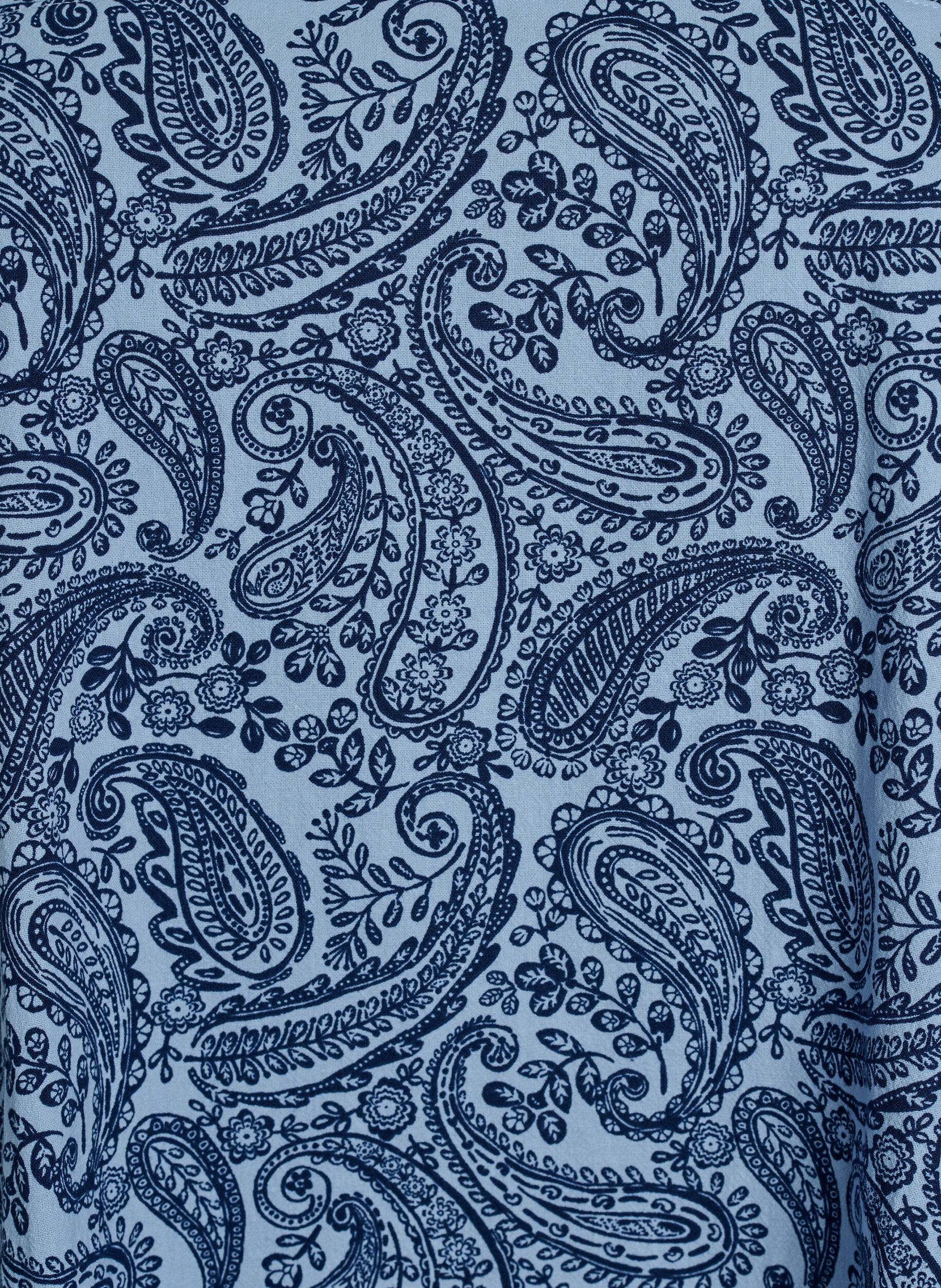 ZizziKurzes A-Linien-Kleid mit Paisleymuster, Blau, Packshot image number 2