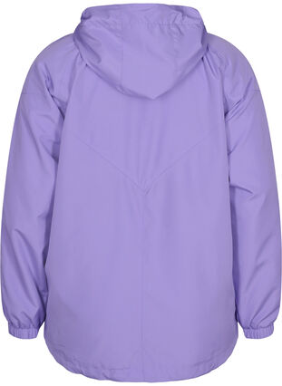 Kurze Jacke mit Kapuze und verstellbarem Saum, Paisley Purple, Packshot image number 1
