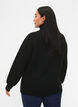 Strickpullover mit hohem Kragen und Rei&szlig;verschluss, Schwarz, Model image number 2