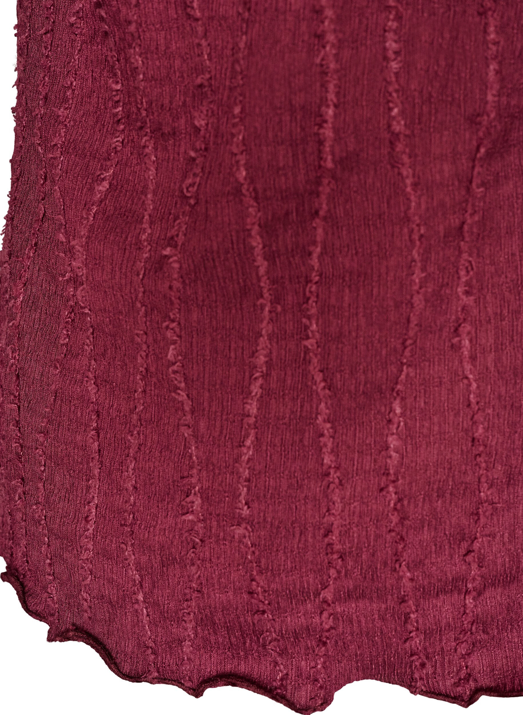 ZizziBluse aus Jersey mit welliger Struktur, Rot, Packshot image number 3