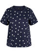 Kurzarm Pyjama-T-Shirt aus Baumwolle, Navy Blazer AOP, Packshot image number 0
