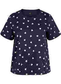 Kurzarm Pyjama-T-Shirt aus Baumwolle