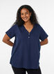 T-Shirt mit Knopfleiste, Blau, Model image number 0
