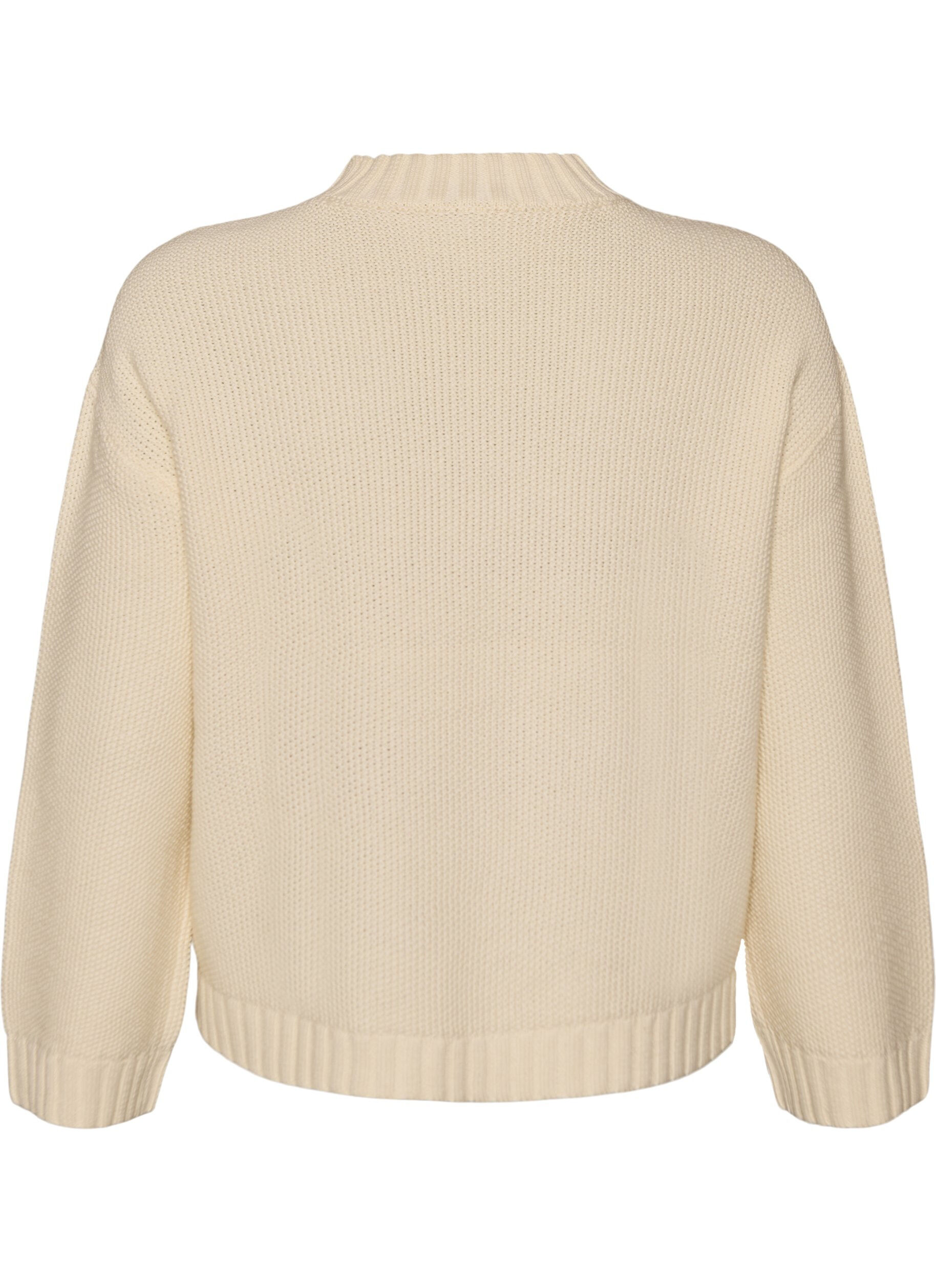 ZizziPullover mit Zopfmuster, Vanille, Packshot image number 1