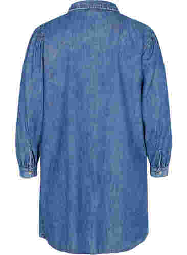 Denim-Hemdkleid aus Baumwolle, Dark blue denim, Packshot image number 1