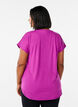 Trainingsshirt mit V-Ausschnitt und kurzen &Auml;rmeln, Lila, Model image number 2