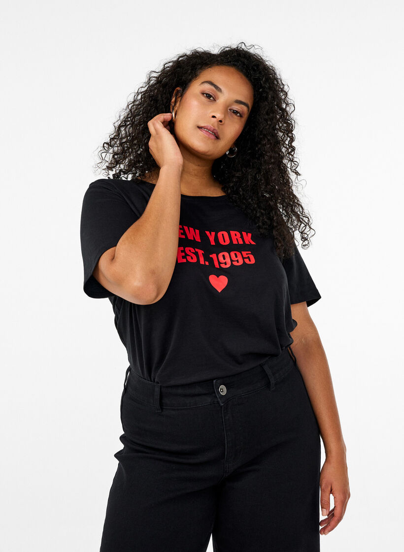 FLASH - T-Shirt mit Print, Schwarz, Model image number 0