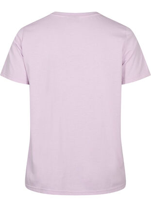 Kurzärmeliges T-Shirt mit V-Ausschnitt, Lavender Frost, Packshot image number 1