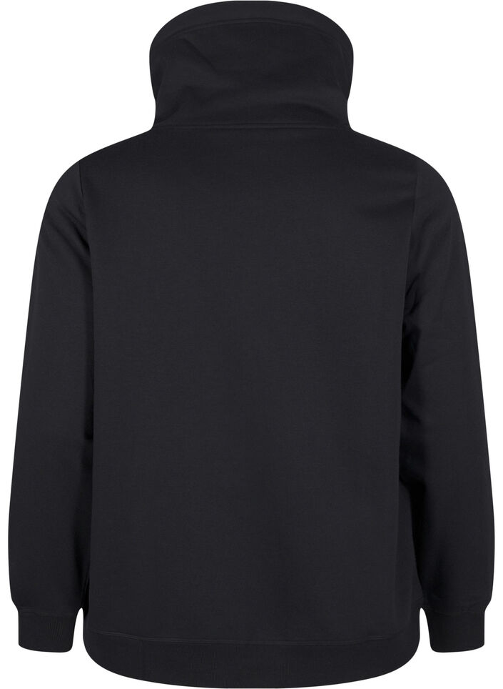 FLASH - Sweatshirt mit Stehkragen, Black, Packshot image number 1