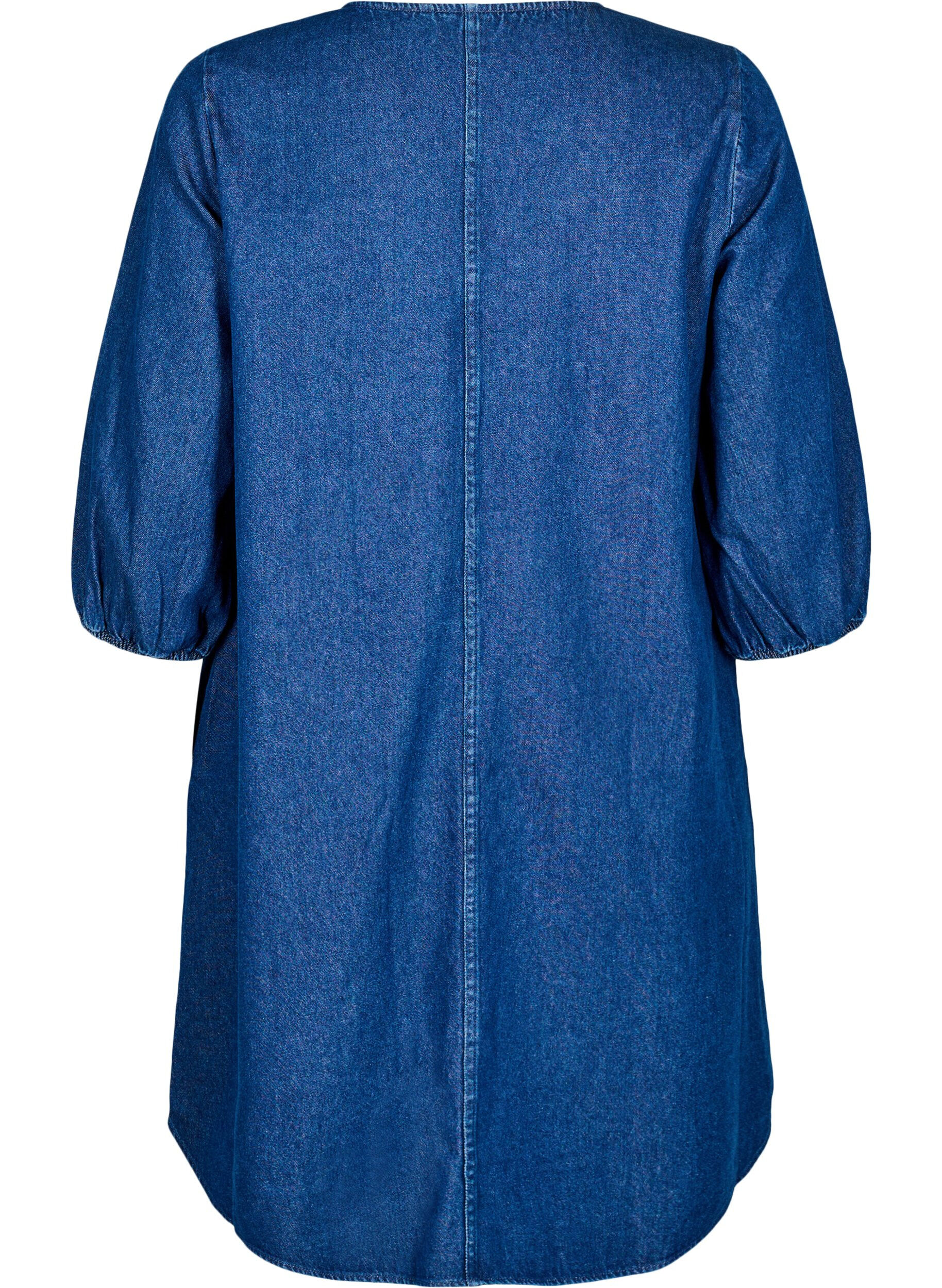 ZizziJeanskleid mit 3/4-&Auml;rmeln, Blau, Packshot image number 1