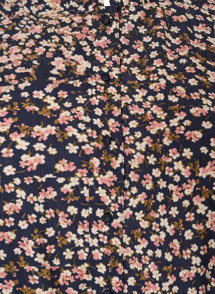 Kurzes Kleid aus Viskose mit R&uuml;schendetails, Blau, Packshot image number 2