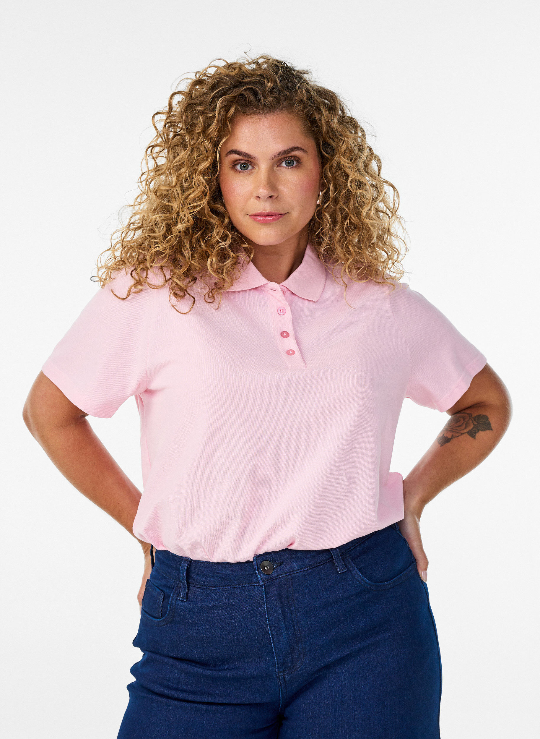 ZizziPoloshirt mit kurzen &Auml;rmeln, Rot, Model image number 0