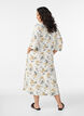 Midikleid aus Leinen und Viskose mit 1/2-&Auml;rmeln, Wei&szlig;, Model image number 1