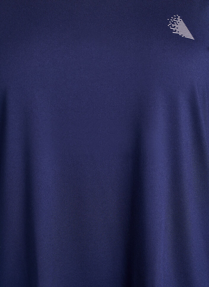 Trainingsshirt mit 3/4-&Auml;rmeln, Blau, Packshot image number 2