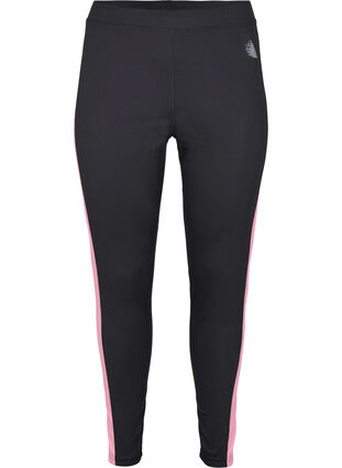 Skiunterhosen mit Kontraststreifen, Black w. Sea Pink, Packshot image number 0