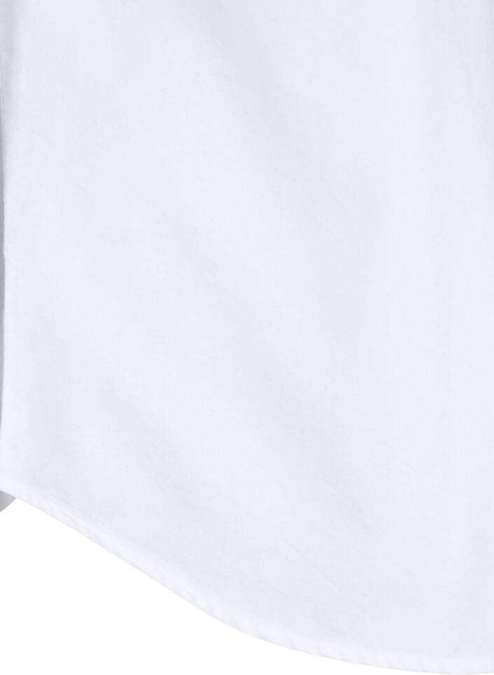 Langärmliges Baumwollhemd, Weiß, Packshot