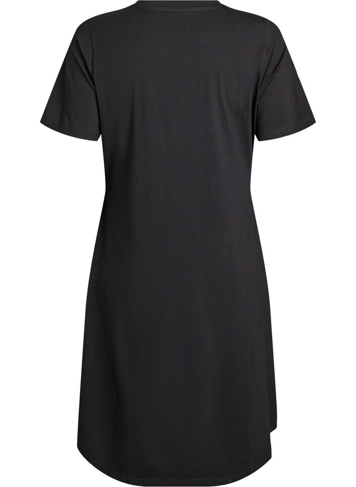 Kleid aus Baumwolle mit Twist-Detail, Schwarz, Packshot image number 1
