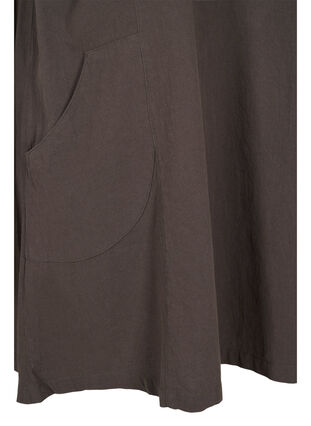 Kurzarm Kleid aus Baumwolle, Khaki Green, Packshot image number 3