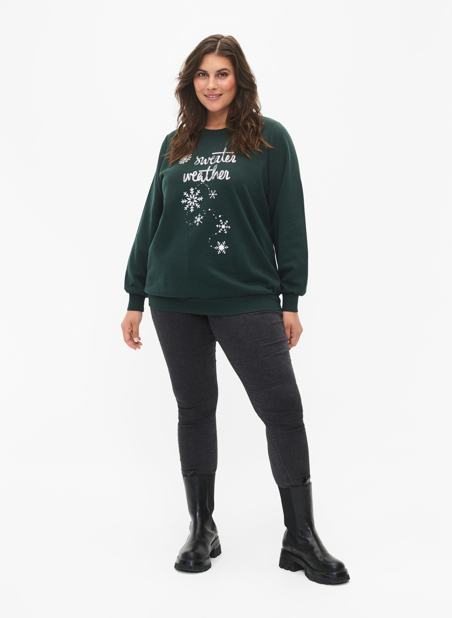 ZizziWeihnachts-Sweatshirt, Scarab SWEATER, Model image number 2