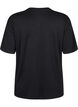 T-Shirt mit Strasssteinen und Rundhalsausschnitt, Schwarz, Packshot image number 1