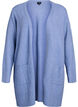 Strickjacke mit Rippenstrick und Taschen, Blau, Packshot image number 0