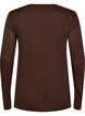Lang&auml;rmelige Bluse aus Wolle und Viskose, Braun, Packshot image number 1
