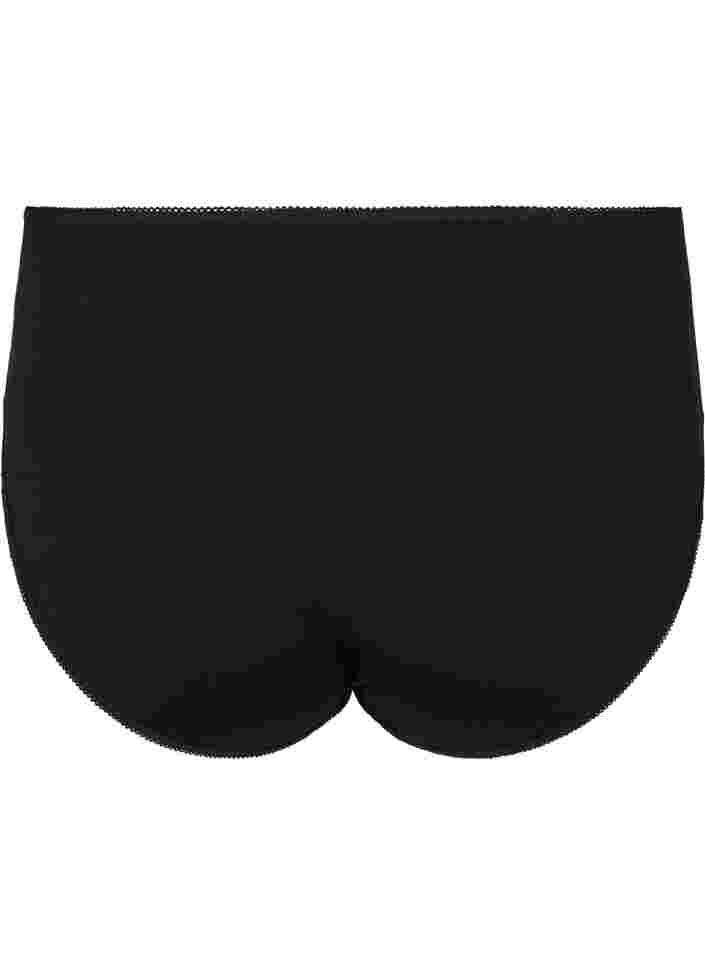 3er-Pack Baumwollslips mit regulärer Taillenhöhe, Black, Packshot image number 1