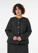 Jacke aus Boucl&eacute; mit goldfarbenen Kn&ouml;pfen, Schwarz, Model image number 0