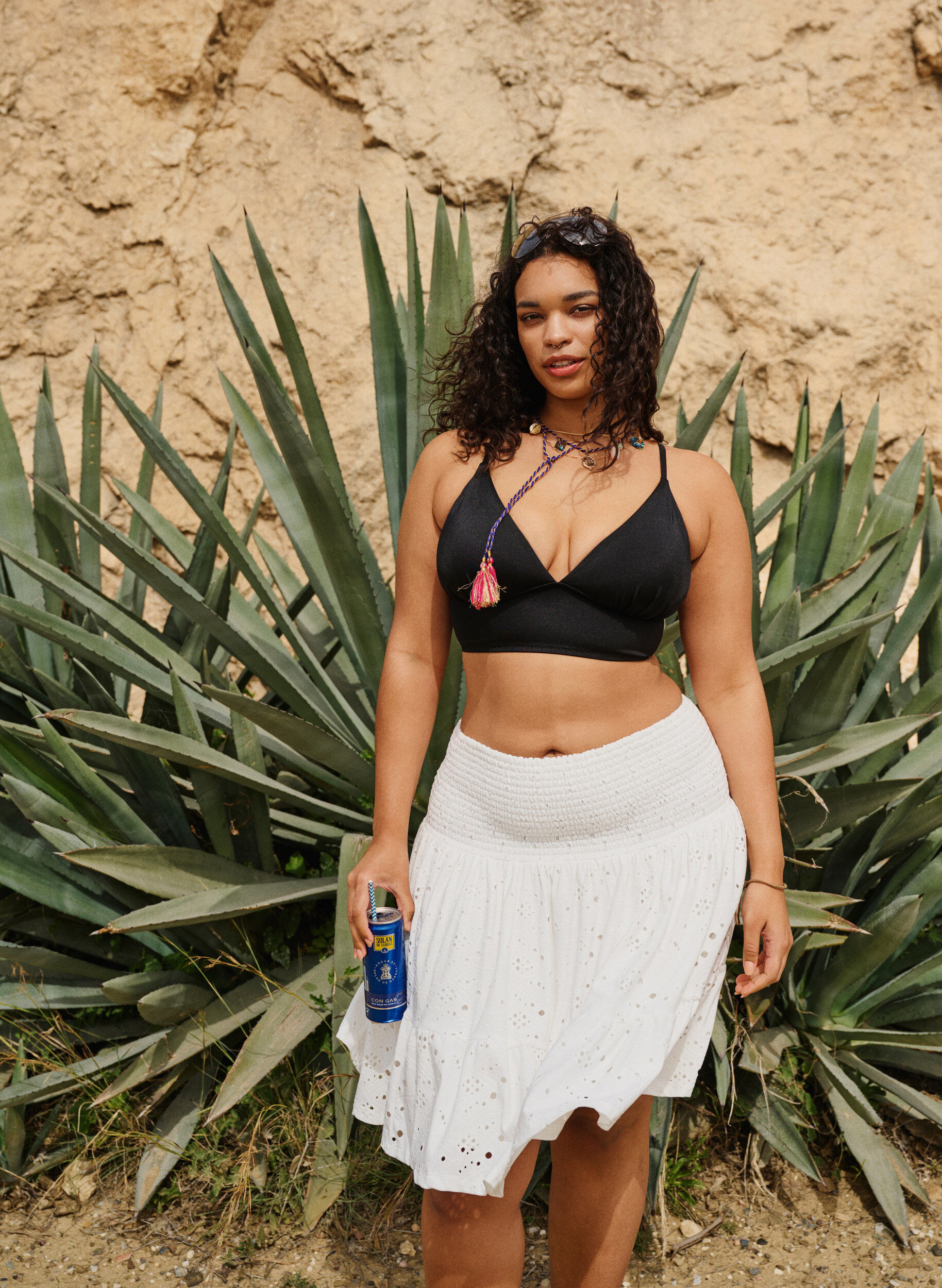 ZizziKittelrock mit Lochmuster, Bright White, Image image number 0