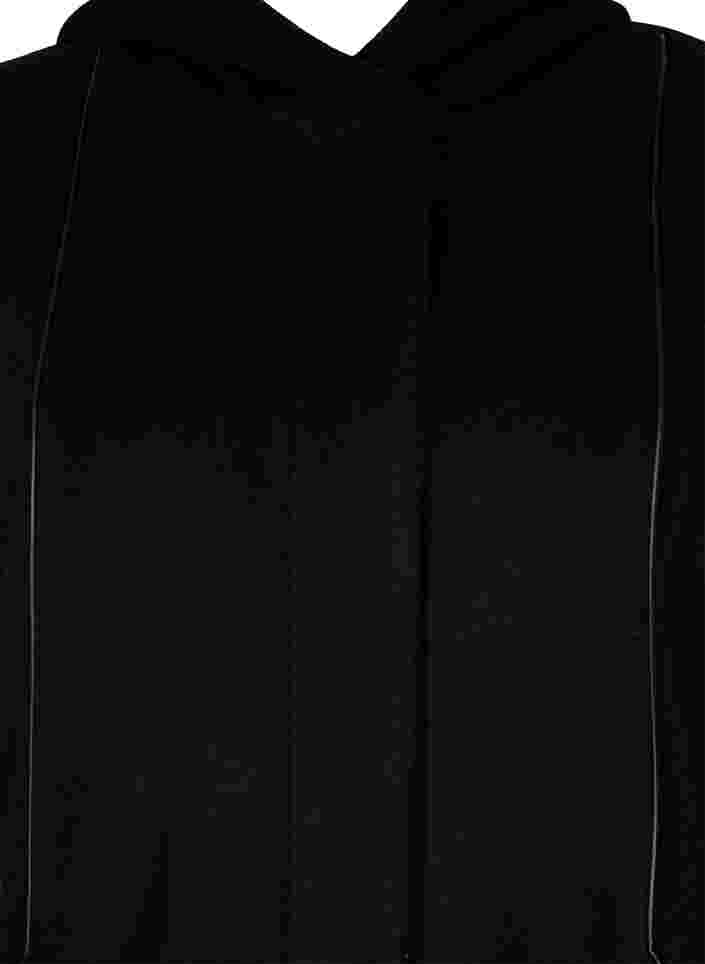 Jacke mit Wolle und Kapuze, Black Solid, Packshot image number 2