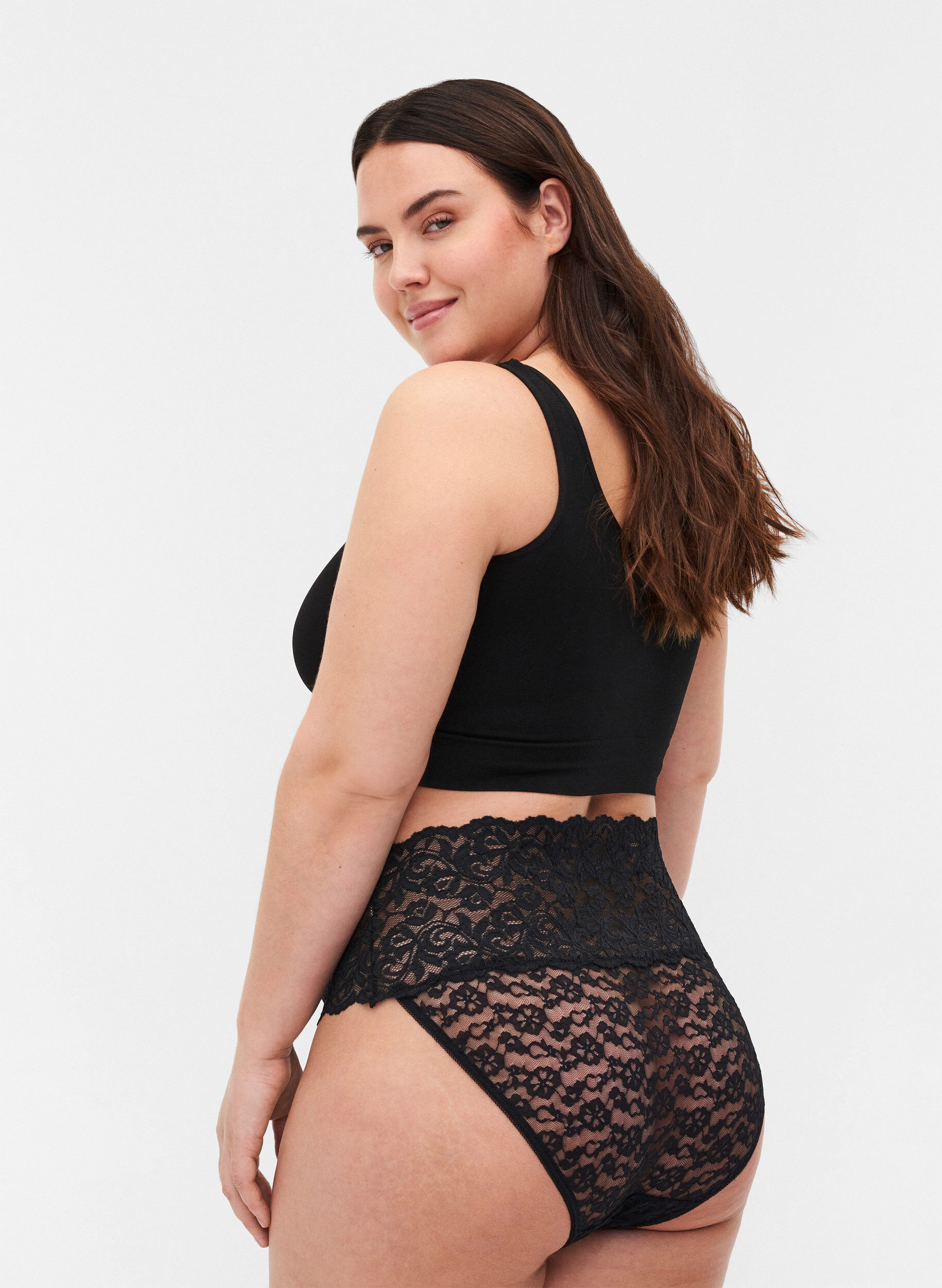 Zizzi2er Pack Panties, Black, Model image number 1