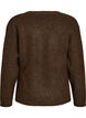 Strickjacke mit asymmetrischem Verschluss, Braun, Packshot image number 1
