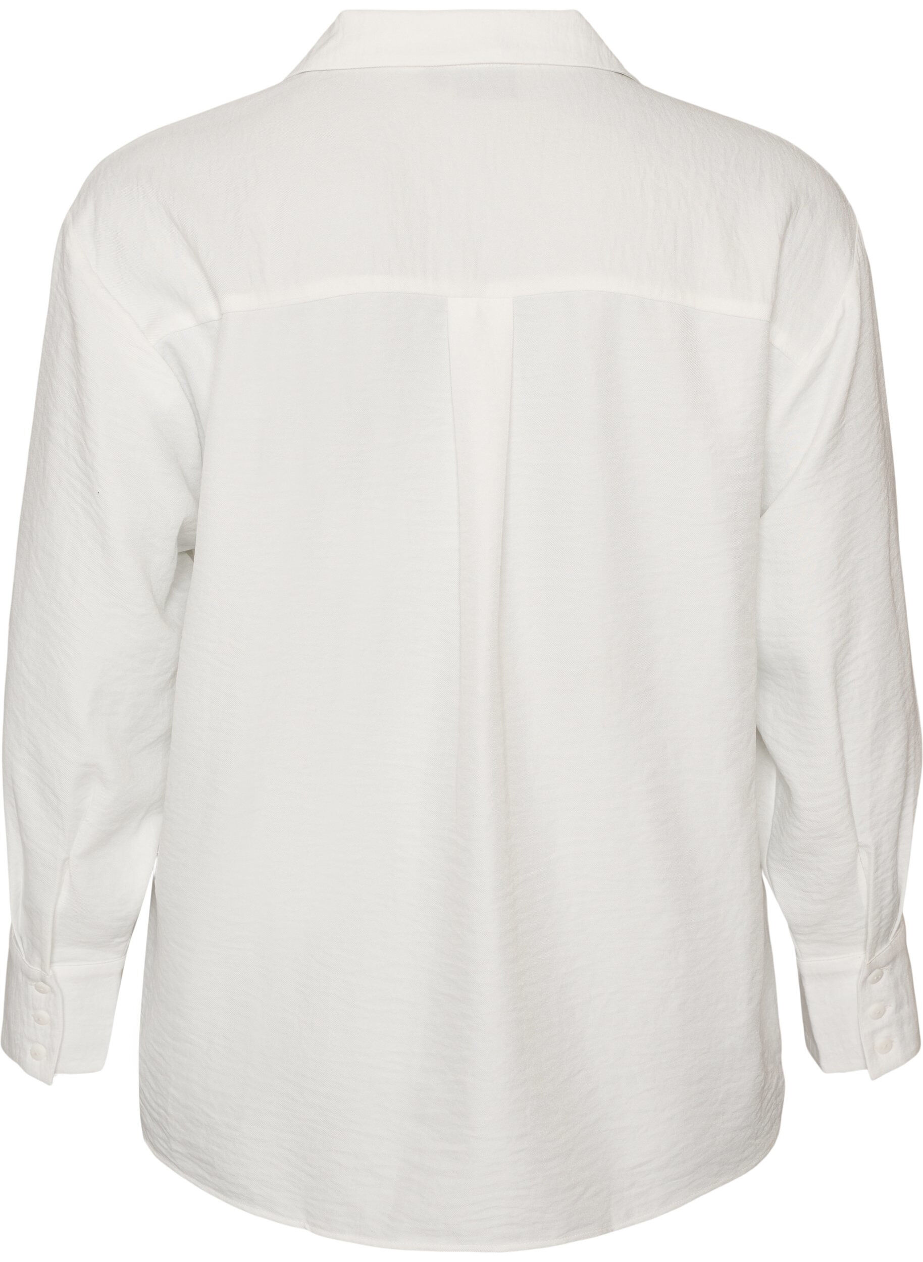 ZizziLockere Bluse mit V-Ausschnitt, Wei&szlig;, Packshot image number 1