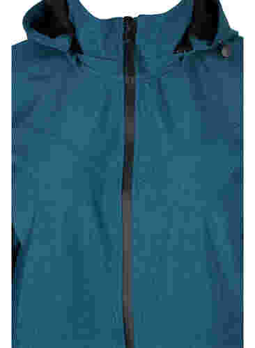 Softshell-Jacke mit abnehmbarer Kapuze, Stargazer Mel., Packshot image number 2