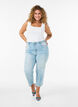 Hochgekrempelte 7/8-Jeans mit hoher Taille, Blau, Model image number 0