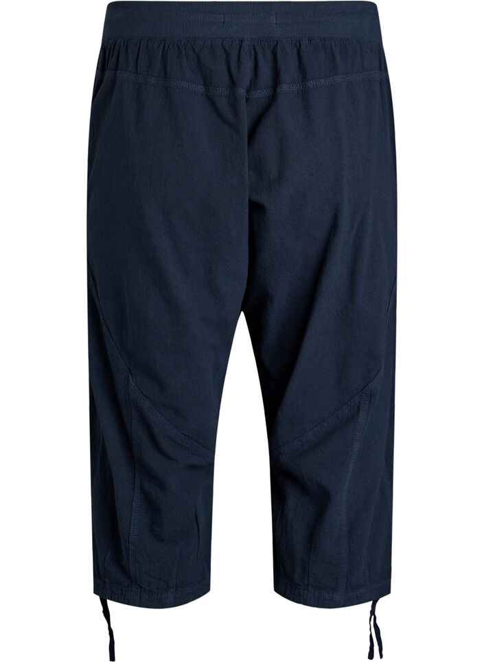 Capri-Hose aus Baumwolle, Blau, Packshot image number 1