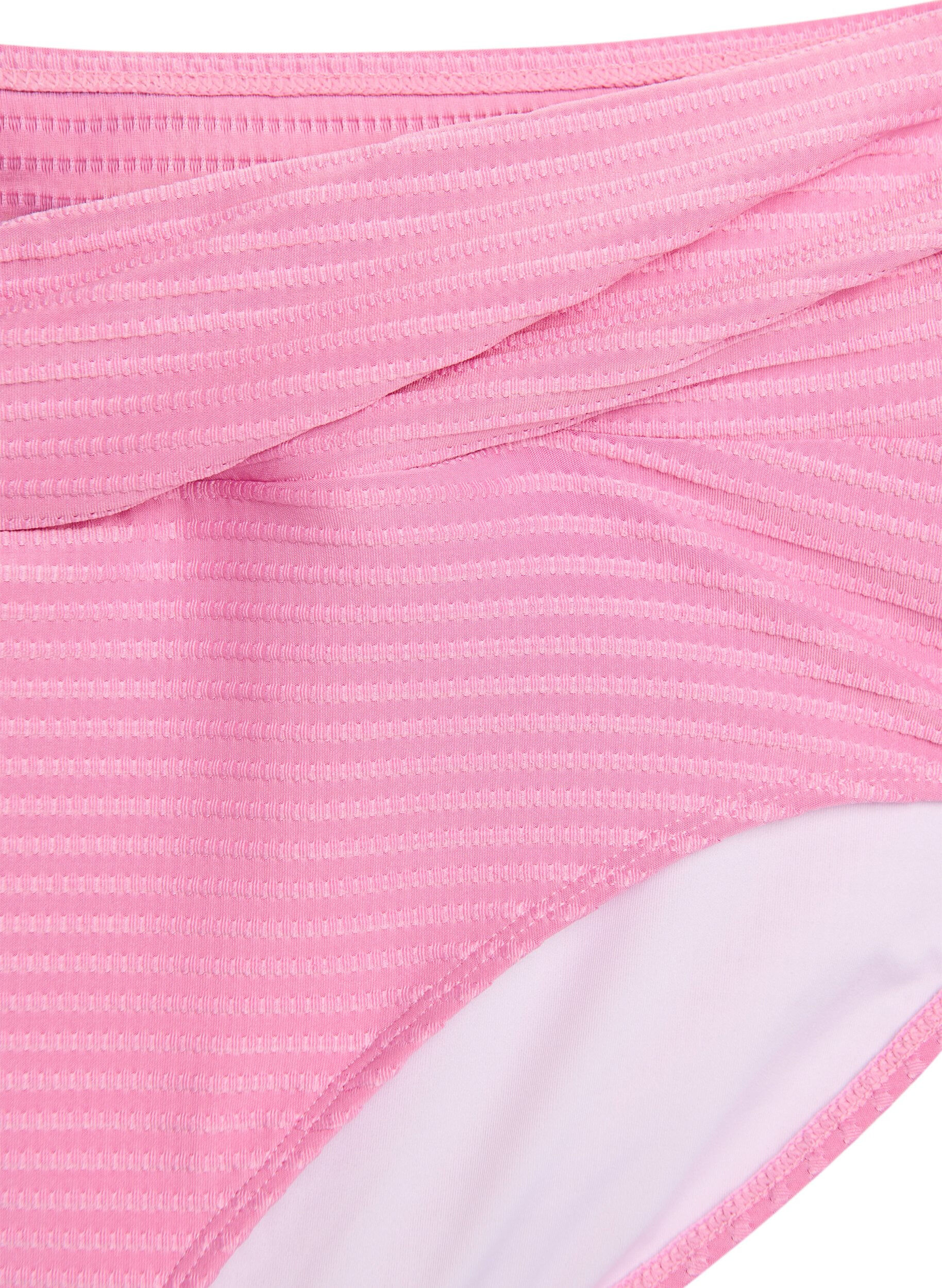 ZizziBikinihose mit hoher Taille und &Uuml;berkreuz-Details, Pink, Packshot image number 2
