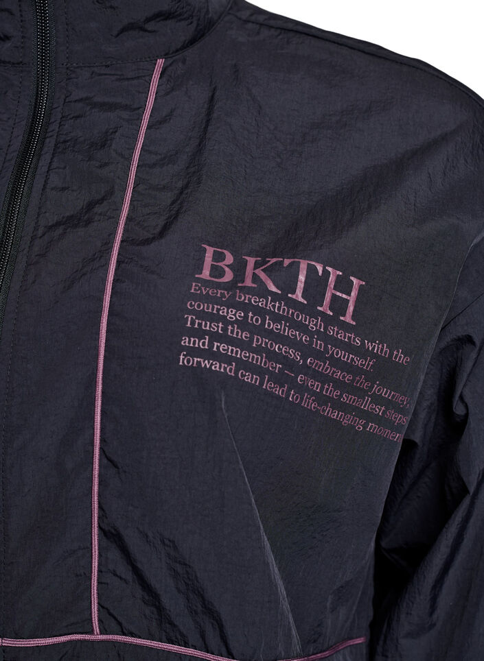 Leichte Jacke mit kontrastfarbenen Paspeln, Schwarz, Packshot image number 2