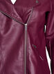 Bikerjacke aus Kunstleder, Dunkles Bordeaux, Packshot image number 2