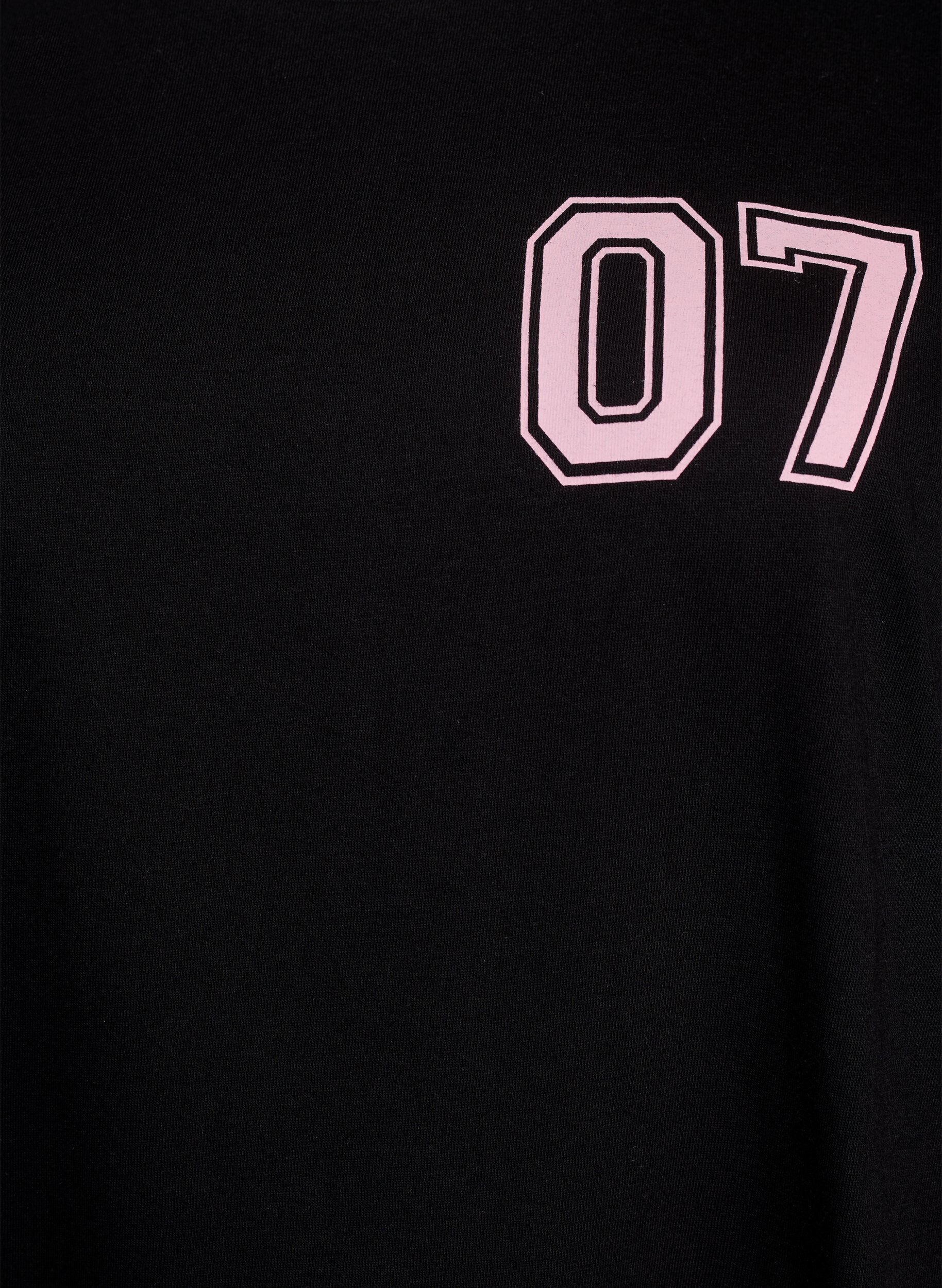 ZizziSportliches T-Shirtkleid aus Baumwolle., Schwarz, Packshot image number 2