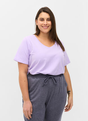Basic T-Shirt, Purple Rose, Model image number 0