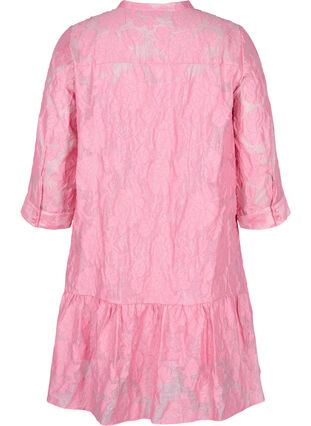 Jacquard-Kleid mit Rüschen und A-Linie, Cashmere Rose, Packshot image number 1