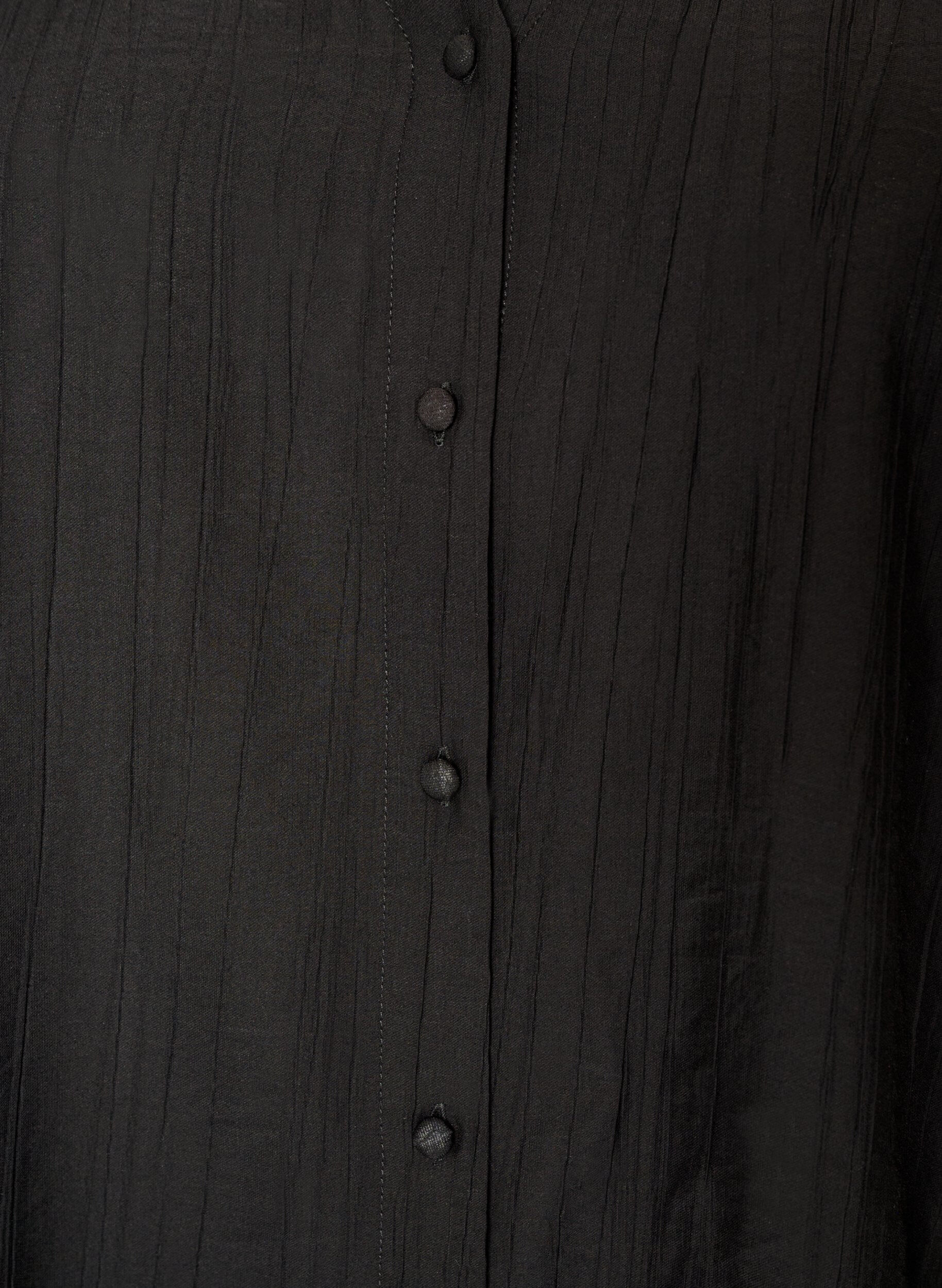 ZizziBluse aus Viskose mit Kn&ouml;pfen und Struktur, Schwarz, Packshot image number 2