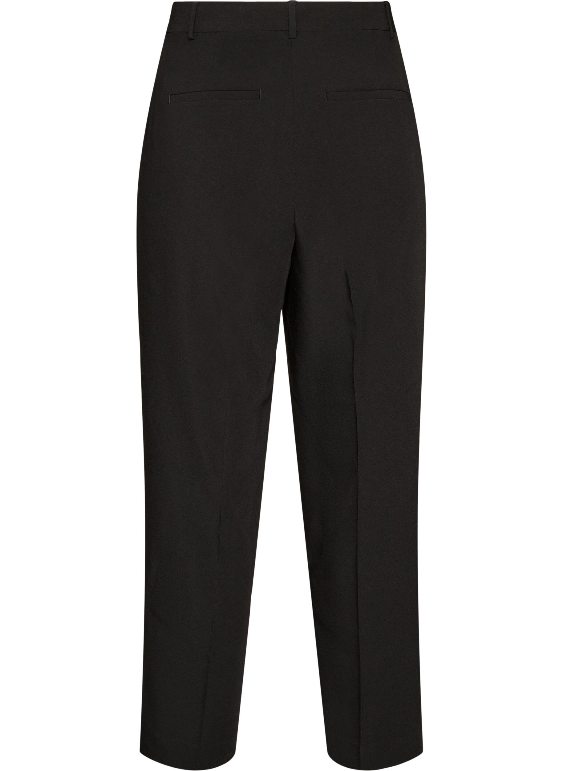 ZizziWeite Anzughose mit hoher Taille, Schwarz, Packshot image number 1