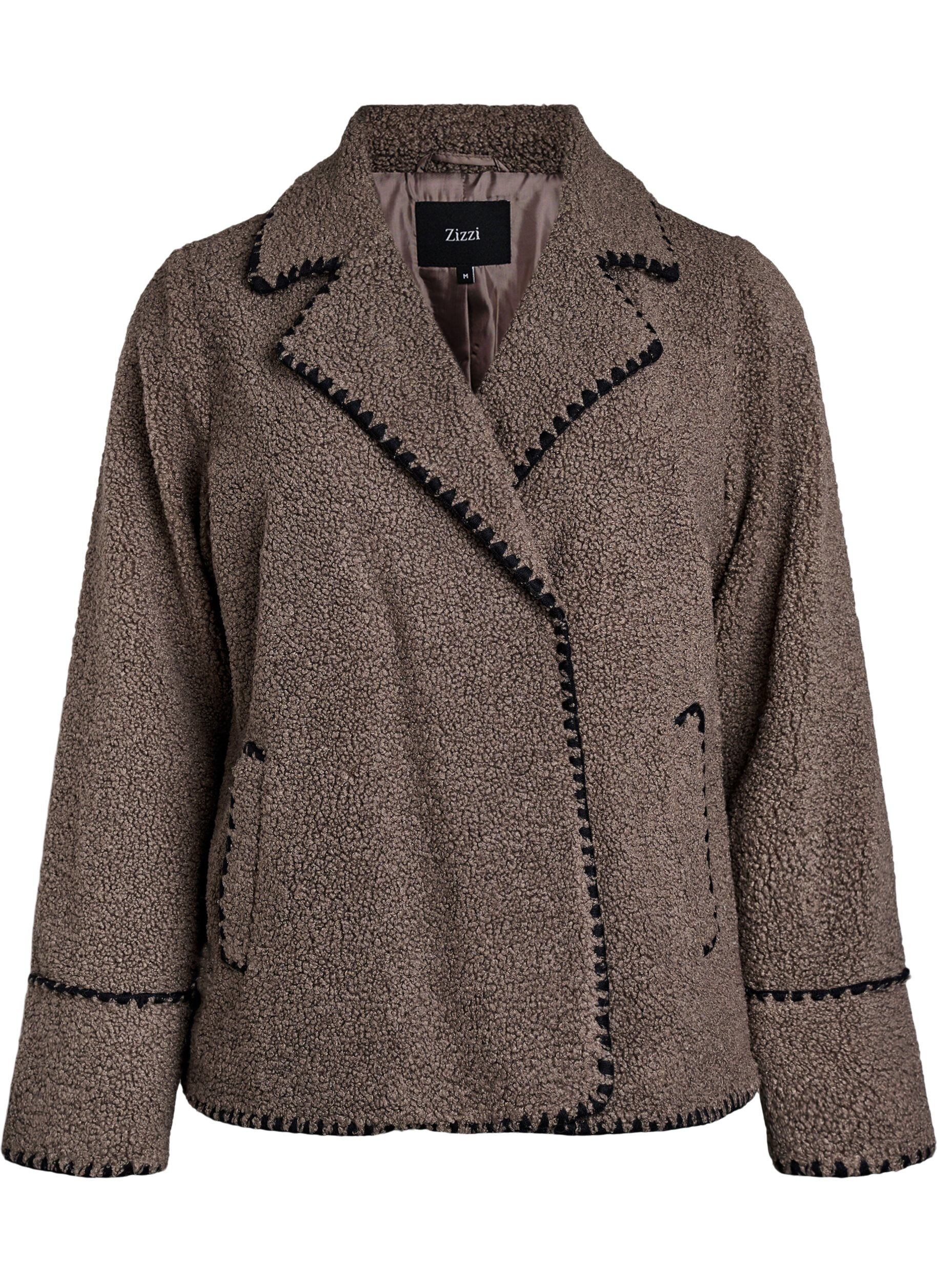 Teddyjacke mit Kontrastdetails
