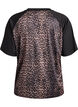 Trainingsshirt mit Leoprint und Raglan&auml;rmeln, Braun, Packshot image number 1