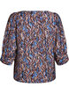 Bluse mit V-Ausschnitt und 3/4-Ärmeln, Blau, Packshot image number 1