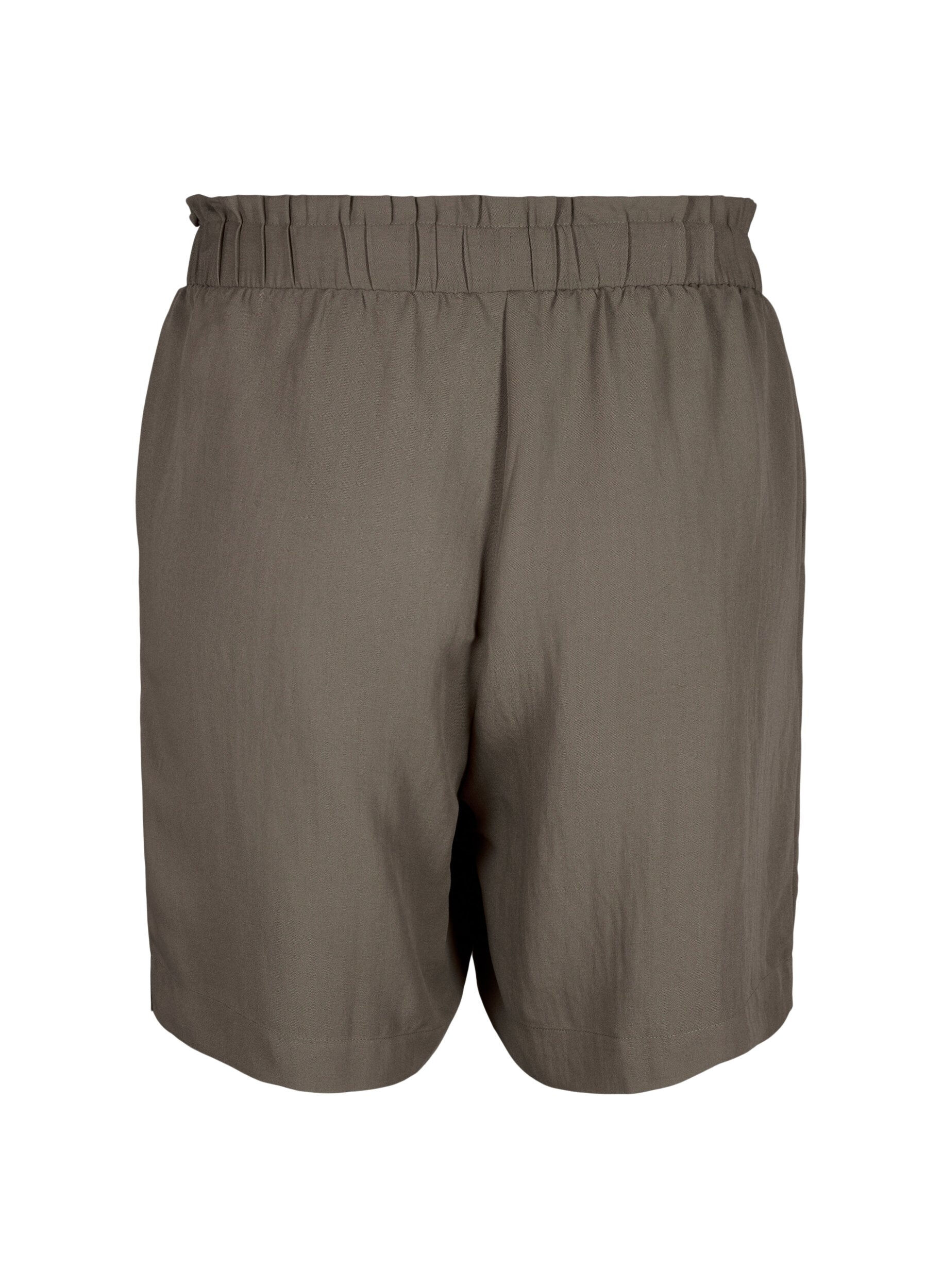 ZizziLockere kurze Hose aus Viskose, Chocolate Chip, Packshot image number 1