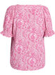 Viskose-Bluse mit Paisley-Print und eckigem Ausschnitt, Pink, Packshot image number 1